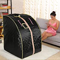 Los mejores  - 1000W- Sauna infrarroja Portable- Sauna Terapéutica Personal Infrarroja- 4 placas calefactoras infrarrojas + 36 piedras…